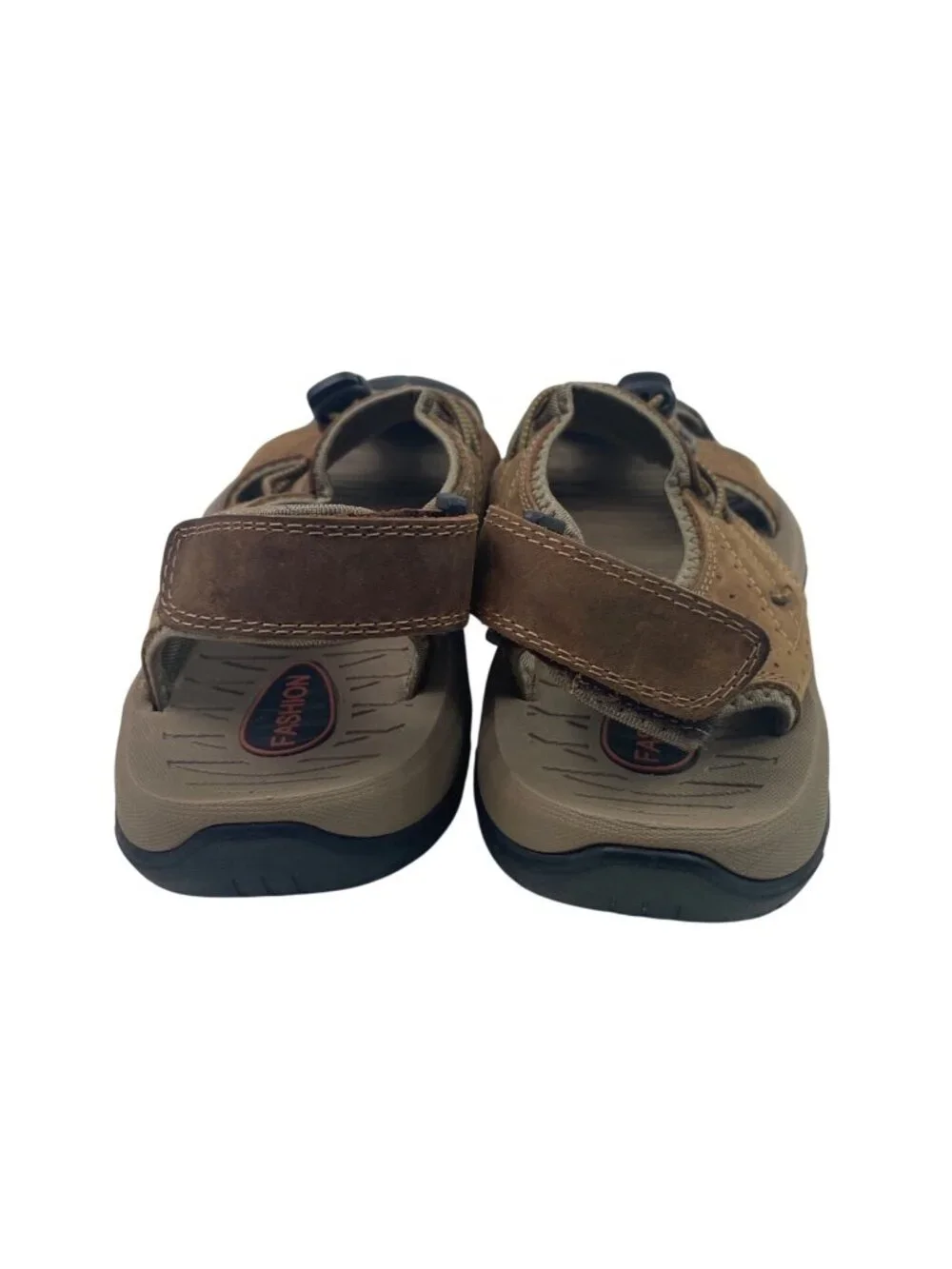 Rojeam Mens Brown Walking Sandals Closed Toe Beach Shoes Size 10